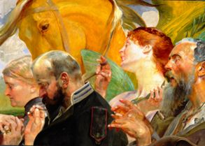 Panel 'art' of a triptych from Jacek Malczewski