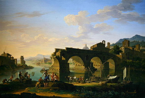The Ponte Rotto in Rome (oil on canvas) from Jacob de Heusch