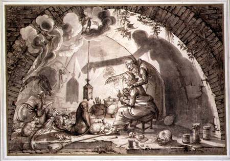 A Witch's Kitchen from Jacob II de Gheyn