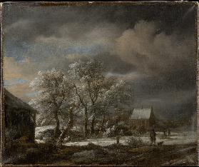 Winter Landscape with Snow-covered Trees