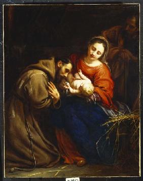 Die Heilige Familie mit dem Heiligen Franziskus