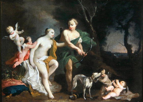Venus and Adonis, c.1750 (oil on canvas) from Jacopo Amigoni
