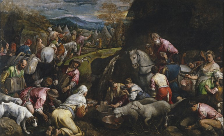 Moses Striking Water from the Rock from Jacopo Bassano