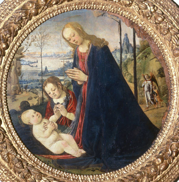 J.del Sellaio / Mary Worship.Child / Ptg from Jacopo del Sellaio