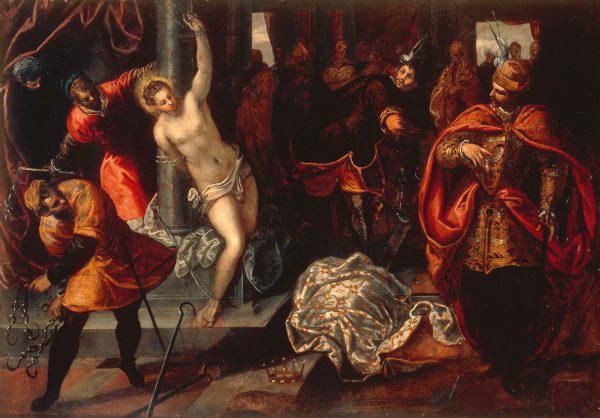 Tintoretto / Flogging of St. Catherine from Jacopo Robusti Tintoretto