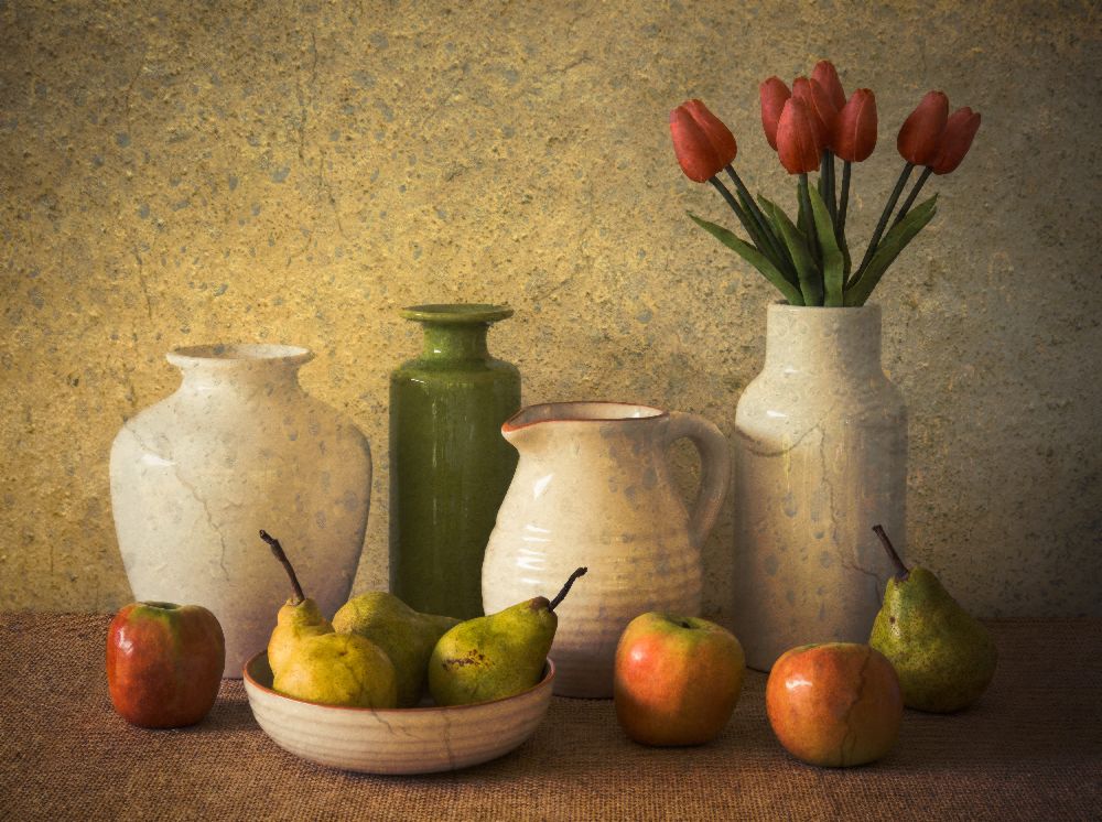 Apples Pears and Tulips from Jacqueline Hammer