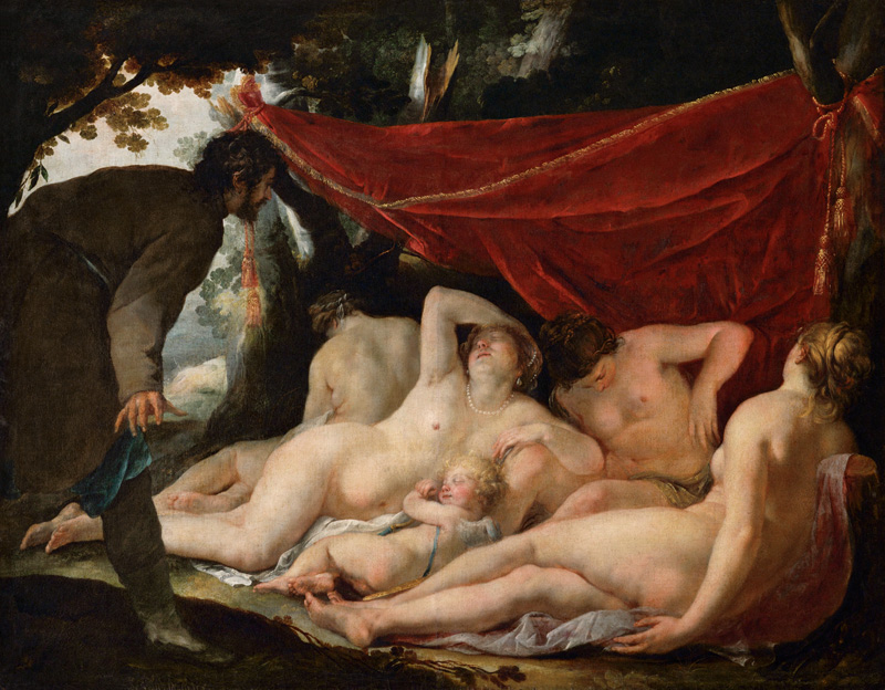 Venus and the Graces Surprised by a Mortal from Jacques Blanchard