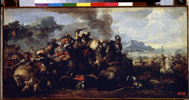 Combat between French and Spanish cavalries from Jacques Courtois