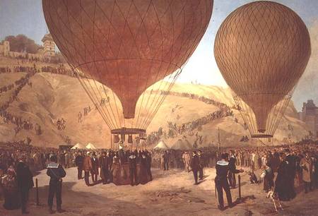 The Departure of Leon Michel Gambetta (1838-82) in the Balloon 'L'Armand-Barbes' from Jacques Didier