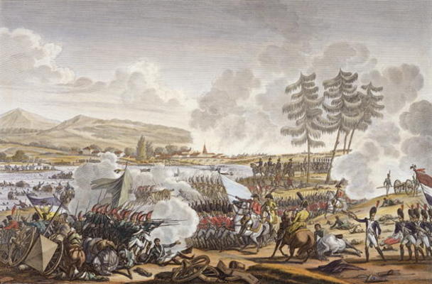 The Battle of Friedland, 14 June 1807, engraved by Francois Pigeot (b.1775) (aquatint) from Jacques Francois Joseph Swebach