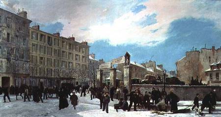 Siege of Paris. A Yard for Firewood, Boulevard de Montparnasse from Jacques Guiaud