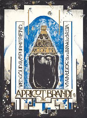 Poster advertising apricot brandy, for the wine and sherry seller Oud