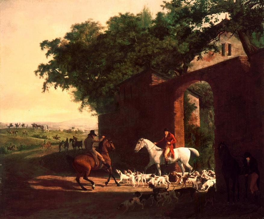 Setting of on a Brockett Hall hunt from Jacques-Laurent Agasse