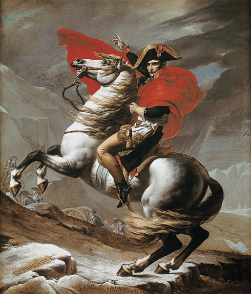 Napoleon Crossing the Alps from Jacques Louis David