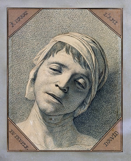 Head of Marat from Jacques Louis David