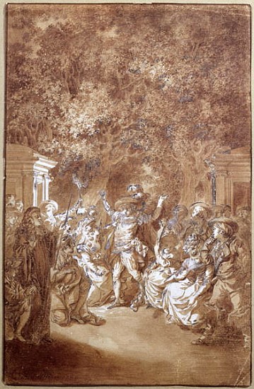 Scene from of ''The Marriage of Figaro'' Pierre-Augustin Caron de Beaumarchais (1732-99) 1785 from Jacques Philippe Joseph de Saint-Quentin