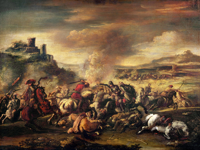 Combat of the Cavalry from Jacques (Le Bourguignon) Courtois