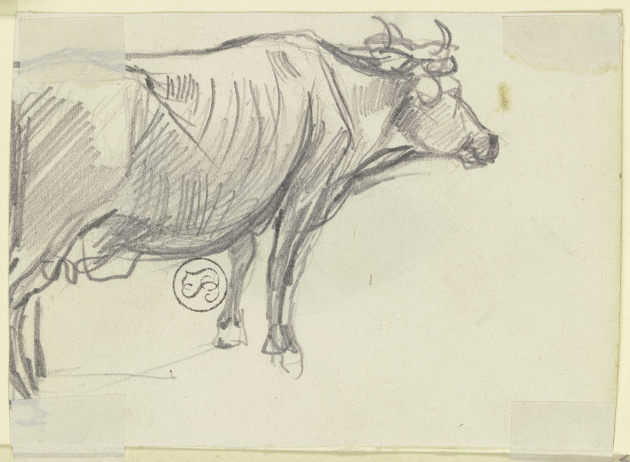 A cow to the right from Jakob Furchtegott Dielmann