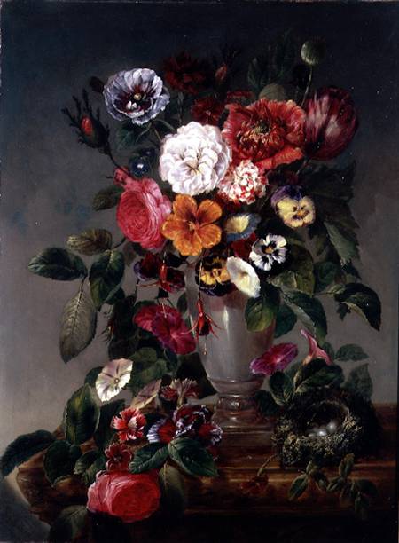 Still Life of Various Flowers in an Urn from James Charles Ward