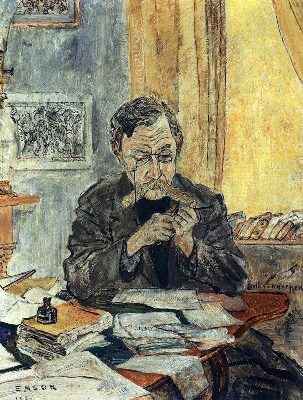 Portrait of the poet Émile Verhaeren (1855-1918) from James Ensor