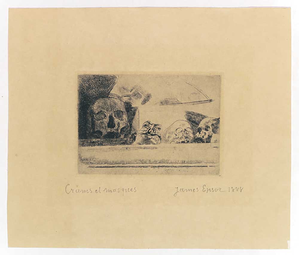 Crânes et Masques (E. 29), 1888 from James Ensor