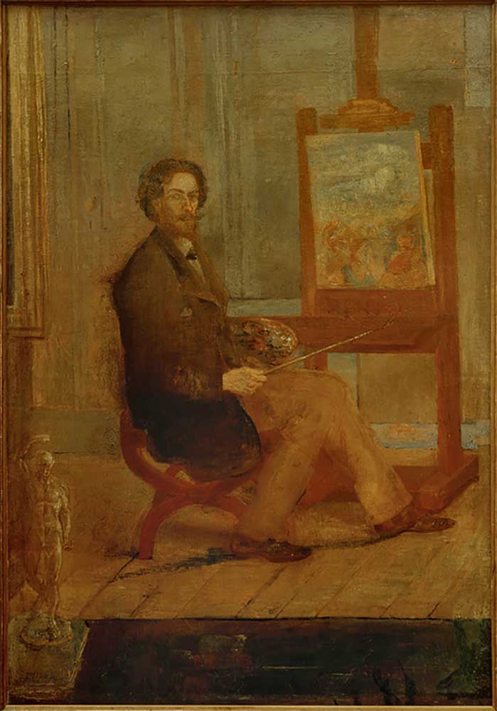 Ensor at his easel from James Ensor