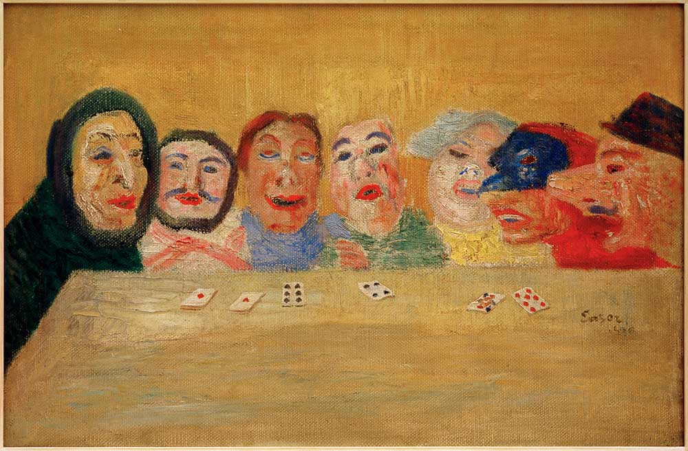 Card playing masks from James Ensor