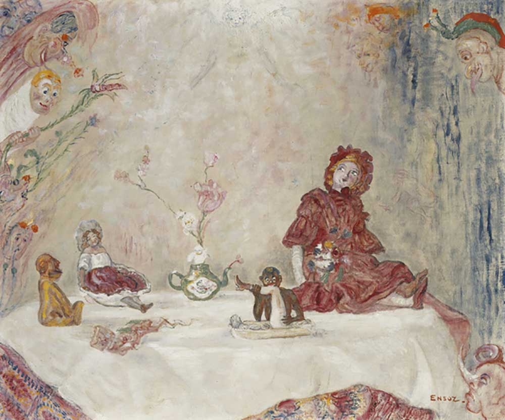Masks and Dolls; Masques et Poupes, 1936 from James Ensor
