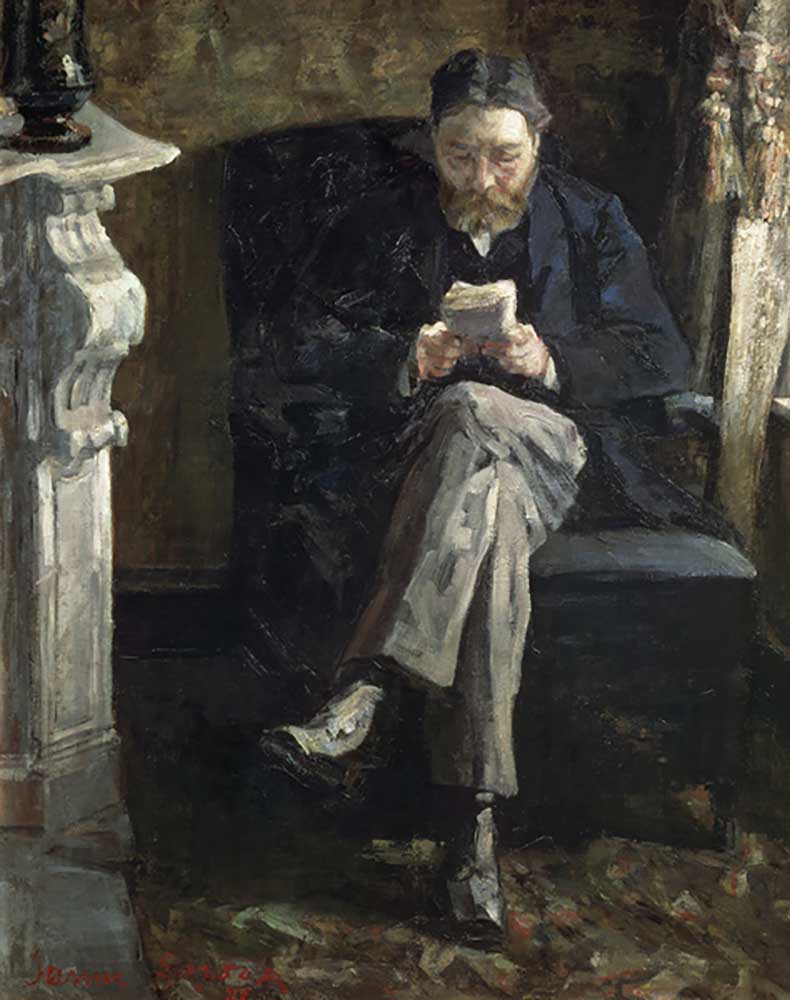 Portrait of the artists father, 1881, by James Ensor (1860-1949), oil on canvas. Belgium, 19th centu from James Ensor