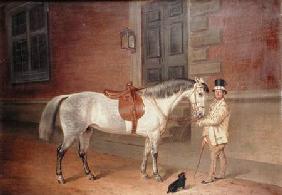 Lady Rosamund's Mare with Head Groom at Tredegar House, Newport