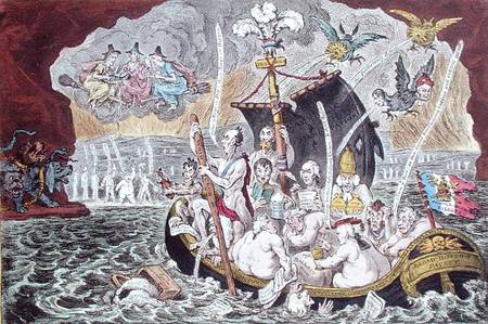 Charon's Boat, or The Ghost's of the 'All Talents' Taking their Last Voyage, published by Hannah Hum from James Gillray