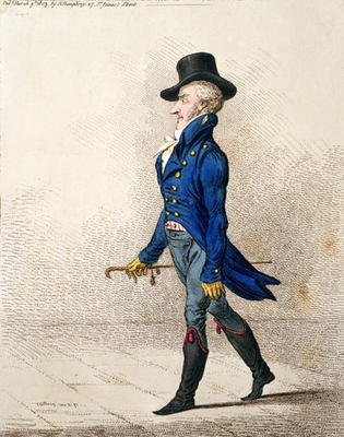 Portrait of a Man, published by Hannah Humphrey in 1803 (hand-coloured etching) from James Gillray