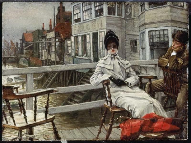 In expectation of the boat (Greenwich) from James Jacques Tissot
