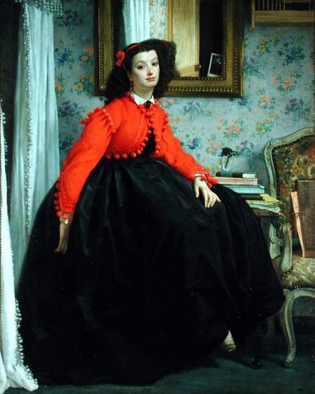 Portrait of Mlle. L.L. (Young Lady in a Red Jacket) from James Jacques Tissot