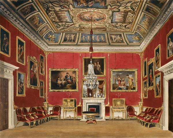 The Second Drawing Room, Buckingham House, from 'The History of the Royal Residences', engraved by T from James Stephanoff