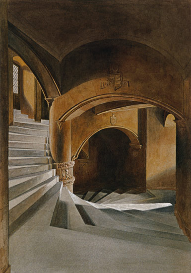 The Staircase in Fyvie Castle from James William Giles