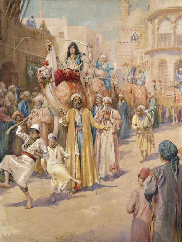 Ein Hochzeitsumzug durch Kairo. from James Shaw Crompton