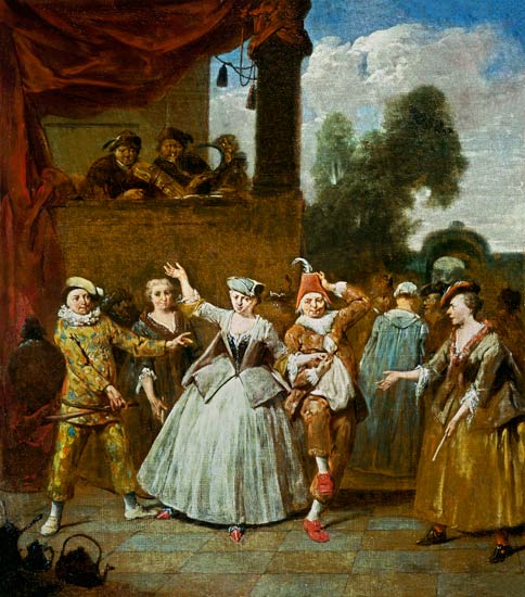 Actors from the Commedia dell'Arte from Jan Baptist Lambrechts