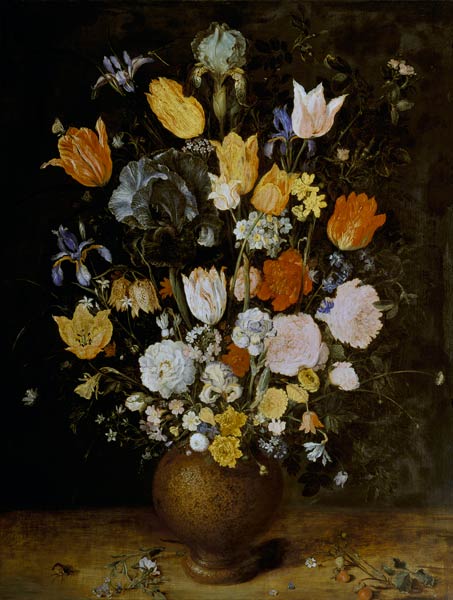 Bouquet of flowers into clay vase from Jan Brueghel d. Ä.