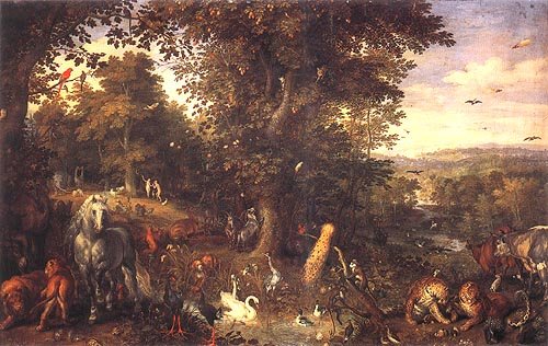 The earthly paradise from Jan Brueghel d. Ä.