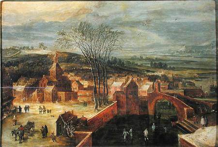 Landscape with Skaters from Jan Brueghel d. Ä.