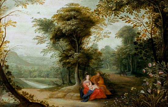 The Rest on the Flight into Egypt from Jan Brueghel d. Ä.