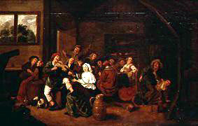 Smallholder feast in a tavern from Jan Miense Molenaer