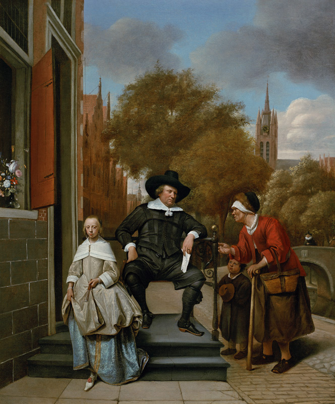 The Burgher of Delft and his Daughter from Jan Havickszoon Steen