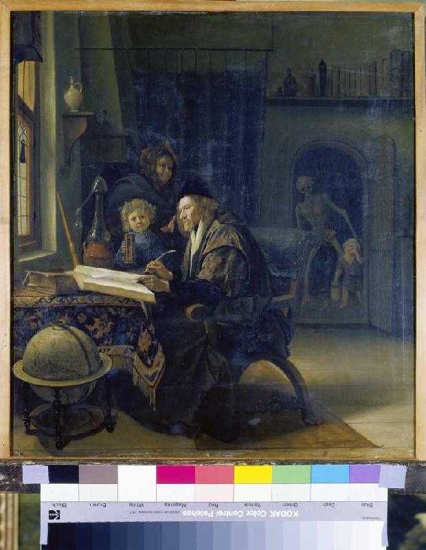 Scholar at the studying table. from Jan Havickszoon Steen