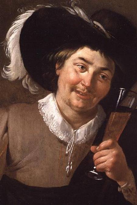 Portrait of a Man Holding a Wine Glass from Jan van Bijlert or Bylert