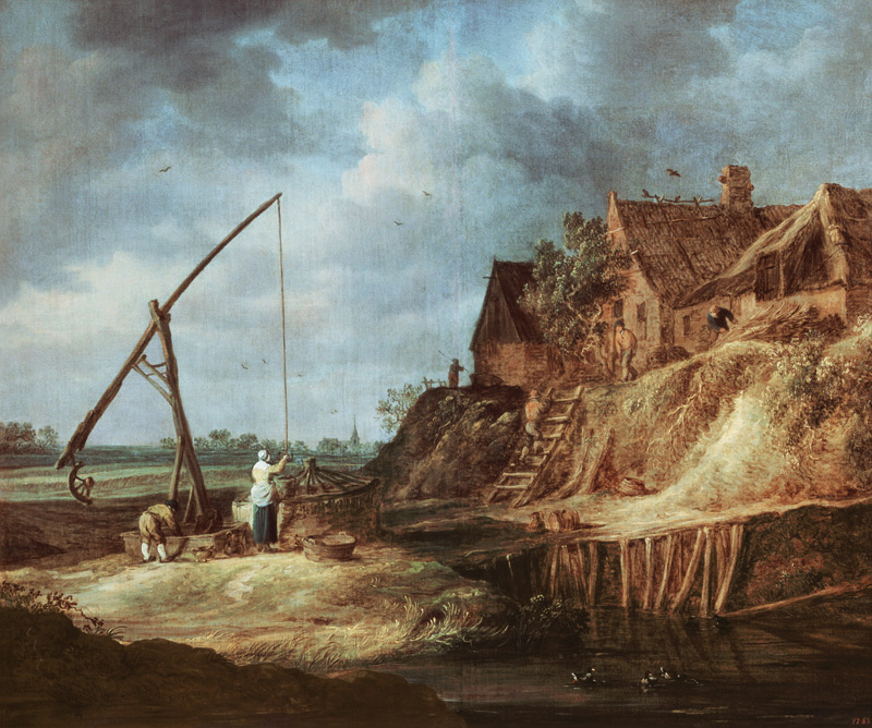 Landschaft mit Ziehbrunnen from Jan van Goyen