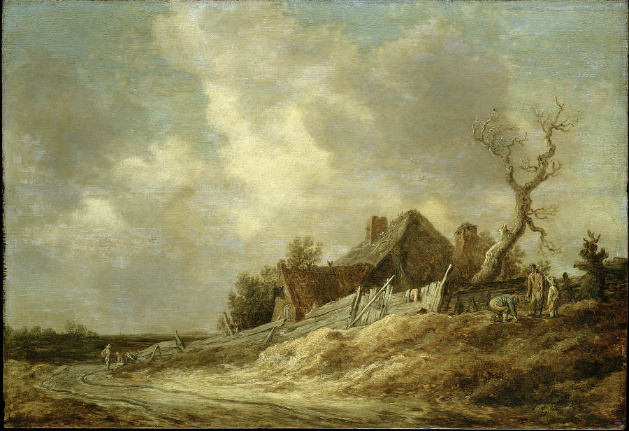 Dirt Road with Farmhouse and Board Fence from Jan van Goyen