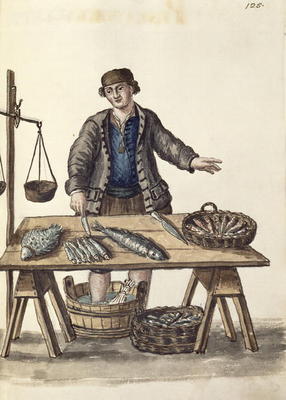 Fishmonger, Venetian (manuscript) from Jan van Grevenbroeck