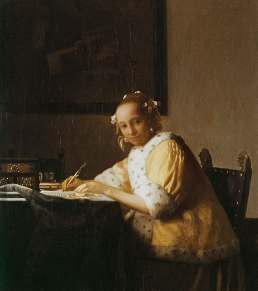 Lady writing a Letter from Johannes Vermeer